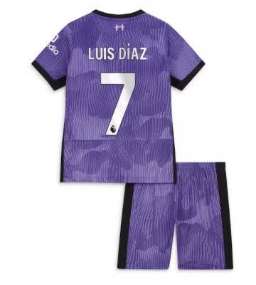 Liverpool Luis Diaz #7 Replica Third Stadium Kit for Kids 2023-24 Short Sleeve (+ pants)